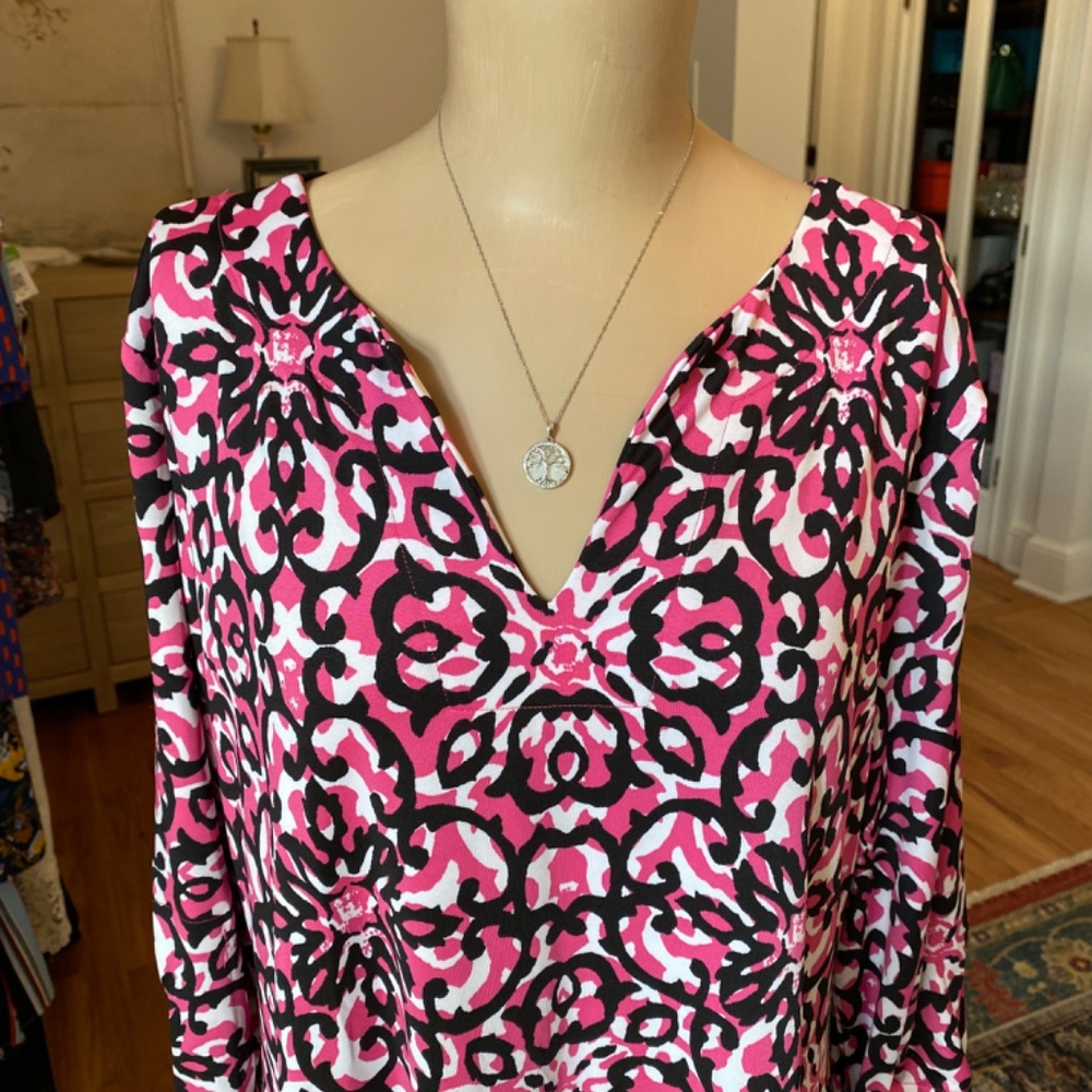 BRAND NEW Never Worn Ruby Rd. Black and Pink Dress (Bin 7) - Picture 2 of 15